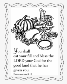 Thanksgiving Coloring Pages For Sunday School With - Thanksgiving Coloring Pages Bible, HD Png Download, Free Download