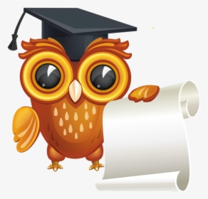 With Diploma Png Image - Owl School Png, Transparent Png, Free Download