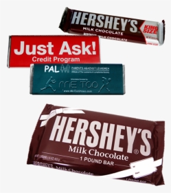 Custom Wrapped Kingsize, One Pound And Five Pound Bars - Hershey Bar Sizes, HD Png Download, Free Download