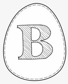 Printable Easter Egg With Letter B On It - Circle, HD Png Download, Free Download