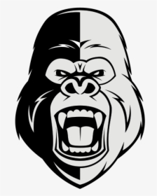 Mad Cartoon Gorilla Face, HD Png Download, Free Download