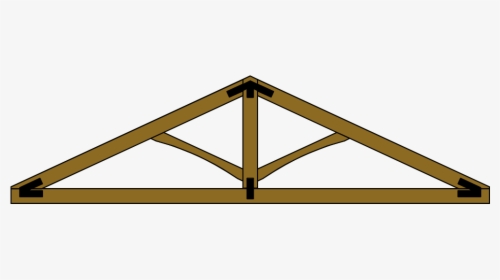 King-post Roof Truss - Roof Truss Of A King Post, HD Png Download, Free Download