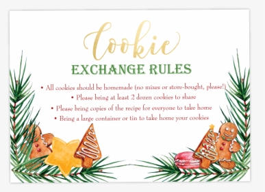 Christmas Cookie Exchange Party Invitations - Clipart Christmas Cookie Exchange, HD Png Download, Free Download