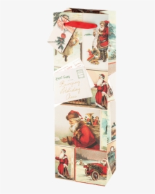 Gift Bag Santa Collage - Christmas Stocking, HD Png Download, Free Download