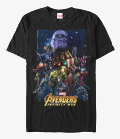 Cast Avengers Infinity War T-shirt - Tee Shirt Avengers Infinity War, HD Png Download, Free Download