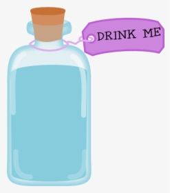 Bottle Clipart Alice In Wonderland , Png Download - Cartoon Alice In Wonderland Drink Me Bottle, Transparent Png, Free Download