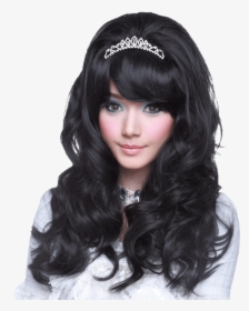 Gothic Lolita Princess Black Wig - Lace Wig, HD Png Download, Free Download