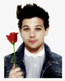 Louis Tomlinson Png - One Direction With Rose, Transparent Png, Free Download