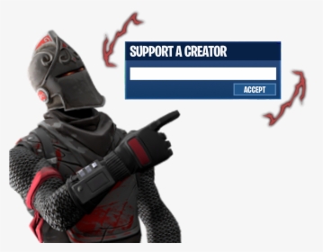 Black Knight Support A Creator Template - Fortnite Creator Code Template, HD Png Download, Free Download