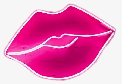 #pink #lips #aesthetic #neon #neonlights - Transparent Neon Lips, HD Png Download, Free Download