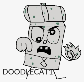 Doodlebob Drawing Erases - Cartoon, HD Png Download, Free Download