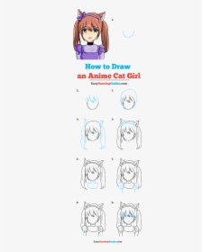 How To Draw Anime Cat Girl - Sketch, HD Png Download, Free Download