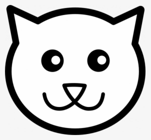 Cat Face Coloring Page Murderthestout - Cat Face Drawing Easy, HD Png Download, Free Download
