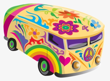 Bus Clipart Retro - Hippie Clip Art, HD Png Download, Free Download