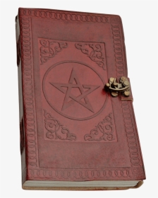 Pentagram Leather Journal With Lock - Wallet, HD Png Download, Free Download