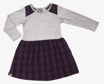 Plaid Fit And Flare Purple - A-line, HD Png Download, Free Download