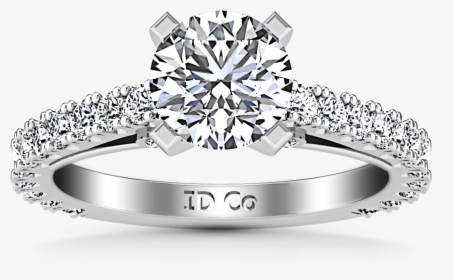 Round Diamond Wedding Ring Set, HD Png Download, Free Download
