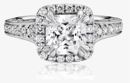 Square Halo Engagement Rings, HD Png Download, Free Download