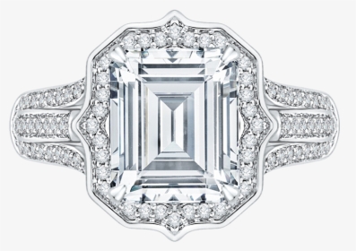 Rox Prince Cut Halo Engagement Ring , Png Download - Engagement Ring, Transparent Png, Free Download