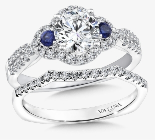 Halo Engagement Ring With Sapphire, HD Png Download, Free Download