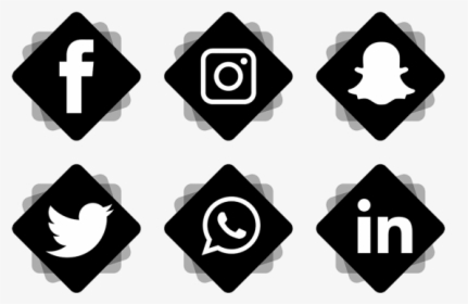 Black And White Social Media Icons Png - Logo Transparent Background Facebook Icon Png, Png Download, Free Download