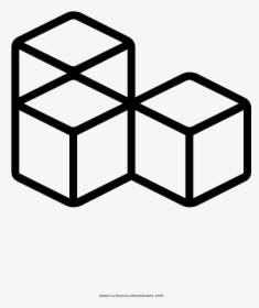 Ice Cubes Coloring Page - Cubes Icon Png, Transparent Png, Free Download
