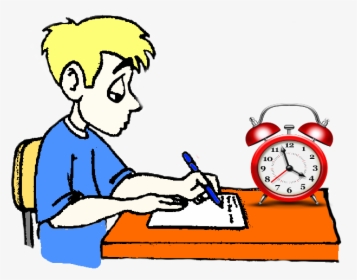 Poor Biff"s Almanac Graphic - Student Doing Homework Black And White Clipart, HD Png Download, Free Download