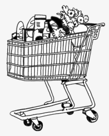 Grocery Cart Coloring Page 5 By John - Grocery Cart Coloring Page, HD Png Download, Free Download