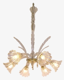 1930s Ercole Barovier Six-light Crystal Clear Murano - Clear Murano Chandeliers, HD Png Download, Free Download