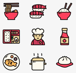 Food Icons Free Vector - Asian Food Icon Transparent, HD Png Download, Free Download