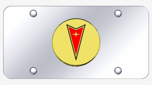 Au-tomotive Gold Pontiac Logo Gold On Chrome Plate - Emblem, HD Png Download, Free Download