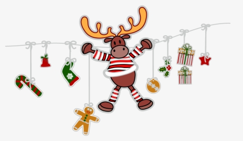 Elf Clipart Sock - Christmas Lights Reindeer Png, Transparent Png, Free Download