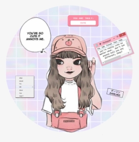 #fanart #japan #korea #adorable #icon #mine #anime - Me Girl Icon Png Transparent, Png Download, Free Download