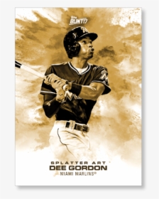 Dee Gordon 2017 Topps Bunt Baseball Splatter Art Poster - Pamela Rose Martinez Green Dress, HD Png Download, Free Download