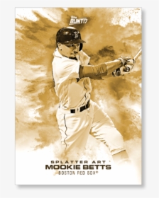 Mookie Betts 2017 Topps Bunt Baseball Splatter Art - Baseball Player, HD Png Download, Free Download