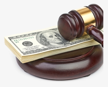 A Stack Of Money On A Judge’s Gavel - Gavel Money, HD Png Download, Free Download