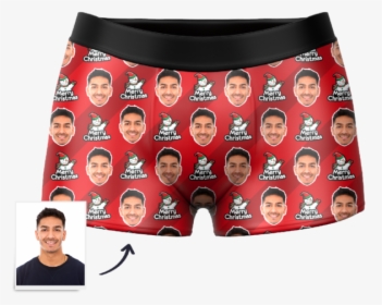 Christmas Gifts Custom Snowman Face Boxer Shorts - Christmas Day, HD Png Download, Free Download