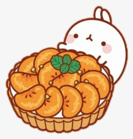 #mochi #molang #cute #pinkue #orange #tart #dessert - Molang Pie, HD Png Download, Free Download