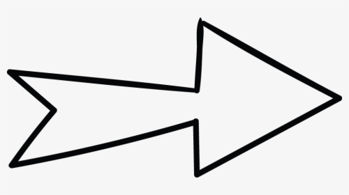 Right Arrow Wedge Tail Doodle, HD Png Download, Free Download
