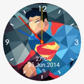 Geometric Superman Watch Face Preview , Png Download - Geometric Superman, Transparent Png, Free Download