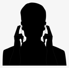 Listening To Music Silhouette Png , Png Download - Listening To Earphones Silhouette, Transparent Png, Free Download