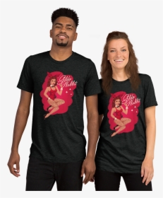 Gilda Shirt Mockup Front Couples Charcoal Black Triblend - T-shirt, HD Png Download, Free Download