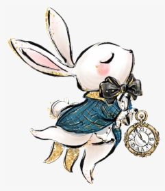 #watercolor #bunny #rabbit #whiterabbit #alice #wonderland - Illustration, HD Png Download, Free Download