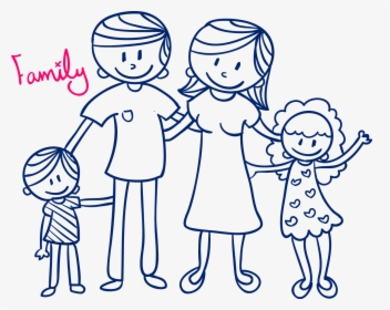 Drawing Family Stick Figure - Family Day Easy Drawing, HD Png Download, Free Download