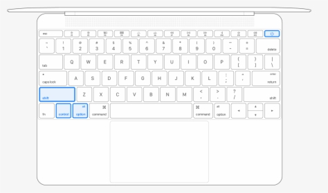 Notebook Keyboard With All 4 Keys Pressed - Computer Keyboard, HD Png Download, Free Download