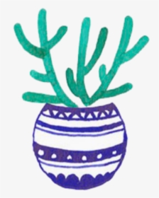 #ftestickers #watercolor #cactus #potted #cute, HD Png Download, Free Download