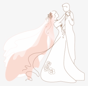 Embroidery Pattern Of Line Drawings Wedding From Ringtrueceremonies - Hand Embroidery Bride Pattern, HD Png Download, Free Download
