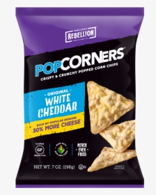 Popcorners, White Cheddar, Large"  Title="popcorners, - Popcorners Cinema Style Butter, HD Png Download, Free Download