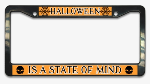 Halloween Custom Black Plastic License Plate Frame - License Plate Frames, HD Png Download, Free Download