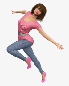 Action Dance Png Free Download - Mulher Na Moda Png, Transparent Png, Free Download